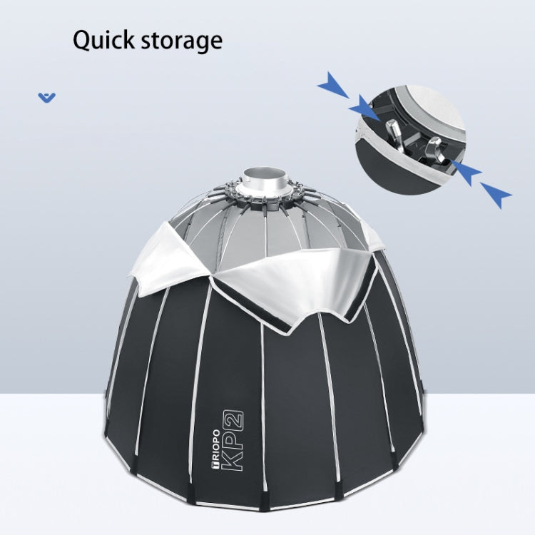 TRIOPO KP2-60 60cm Speedlite Flash Deep Parabolic Softbox Bowens Mount Diffuser(Black) - free shipping - PMC Jewellery - Order now!