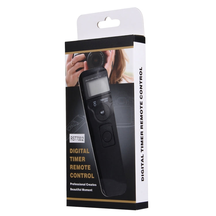 RST-7002 LCD Screen Time Lapse Intervalometer Shutter Release Digital Timer Remote Controller with C8 Cable for CANON 1D/1DS/50D/40D/30D/20D/10D/5D/7D Camera(Black) - free shipping - PMC Jewellery - Order now!