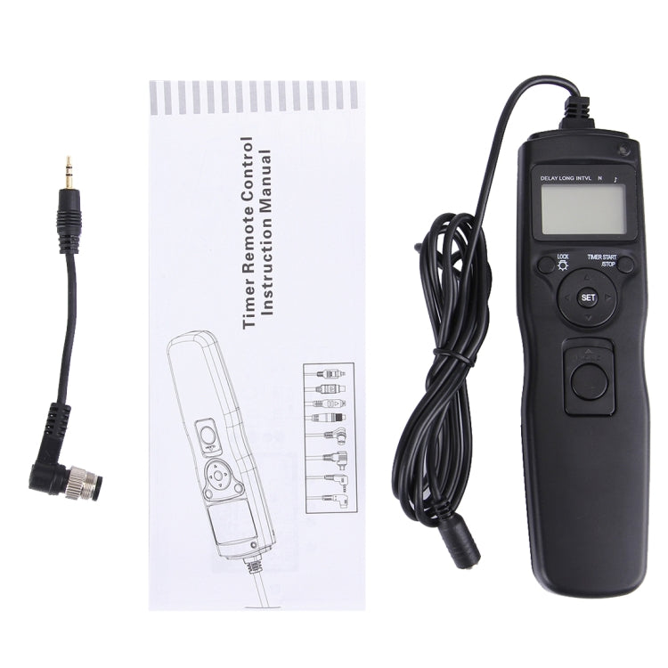 RST-7004 LCD Screen Time Lapse Intervalometer Shutter Release Digital Timer Remote Controller with N8 Cable for NIKON D3X/D3/D700/D300/D2X/D2H/D200/D1H/D1X/D800 Camera(Black) - free shipping - PMC Jewellery - Order now!