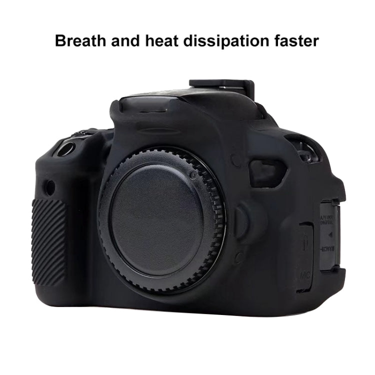 For Canon EOS 600D Soft Silicone Protective Case(Black)