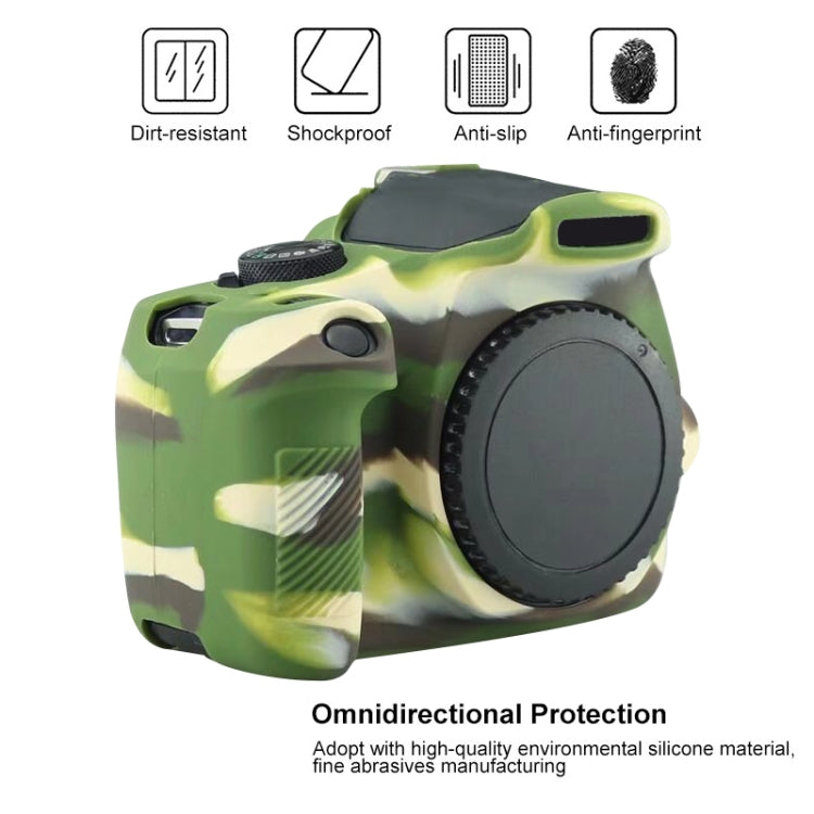 Soft Silicone Protective Case for Canon EOS 2000D (Camouflage) - Protective Case by PMC Jewellery | Online Shopping South Africa | PMC Jewellery | Buy Now Pay Later Mobicred