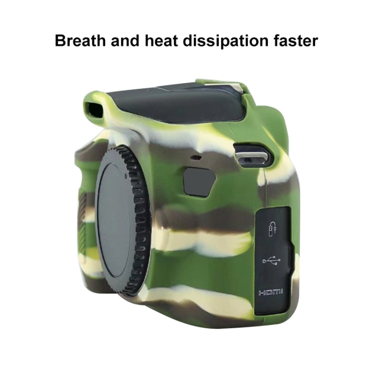 Soft Silicone Protective Case for Canon EOS 2000D (Camouflage) - Protective Case by PMC Jewellery | Online Shopping South Africa | PMC Jewellery | Buy Now Pay Later Mobicred