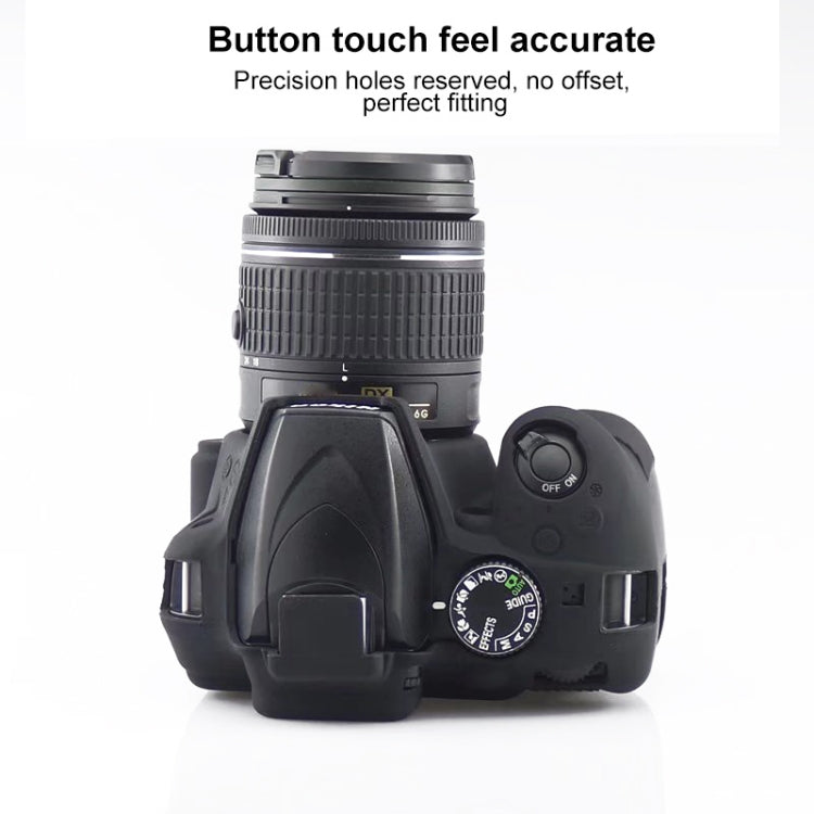 Soft Silicone Protective Case for Nikon D3400 / D3300 (Black)
