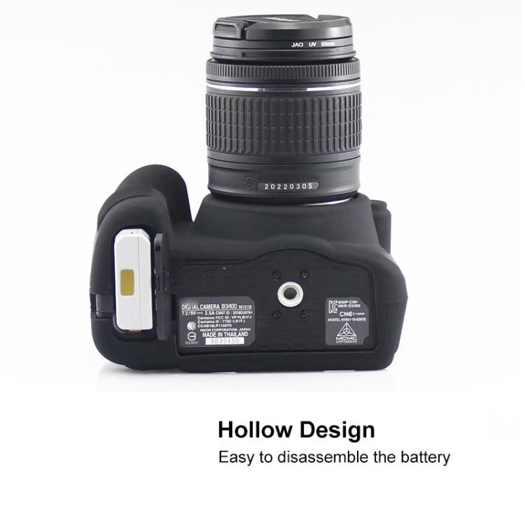 Soft Silicone Protective Case for Nikon D3400 / D3300 (Yellow) - Protective Case by PMC TechLife | Online Shopping South Africa | PMC TechLife | Buy Now Pay Later Mobicred