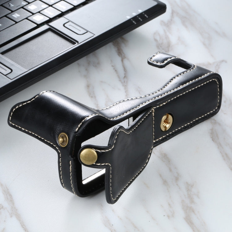 1/4 inch Thread PU Leather Camera Half Case Base for FUJIFILM X-T3/X-T2(Black) - Half Case by PMC TechLife | Online Shopping South Africa | PMC TechLife | Buy Now Pay Later Mobicred