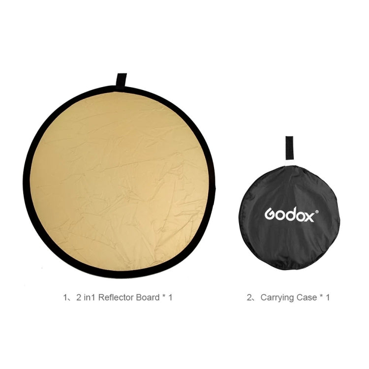 Godox FT01 80cm Round 2 in 1 Gold / Silver Folding Reflector Board - free shipping - PMC Jewellery - Order now!