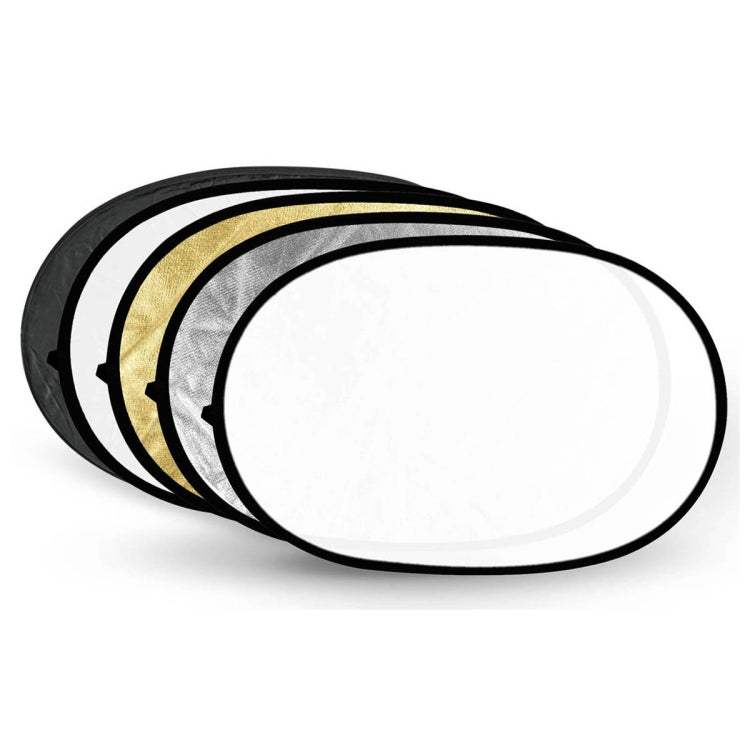 Godox FT05-1 100 x 150cm 5-in-1 Silver / Soft / Gold / White / Black Oval Folding Reflector Board - free shipping - PMC Jewellery - Order now!