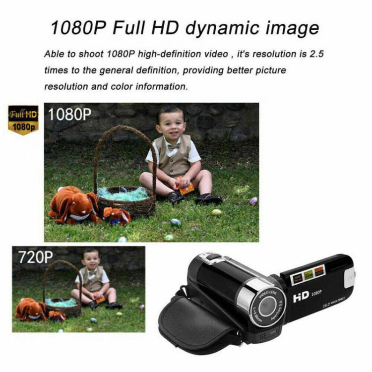 16X Digital Zoom HD 16 Million Pixel Home Travel DV Camera, AU Plug (Black) - Video Cameras by PMC Jewellery | Online Shopping South Africa | PMC Jewellery | Buy Now Pay Later Mobicred