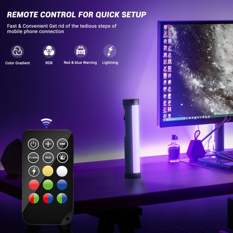 LUXCeO P100 RGB Photo Video Light Stick Handheld Fill Light with Remote Control & Grid Softbox - free shipping - PMC Jewellery - Order now!