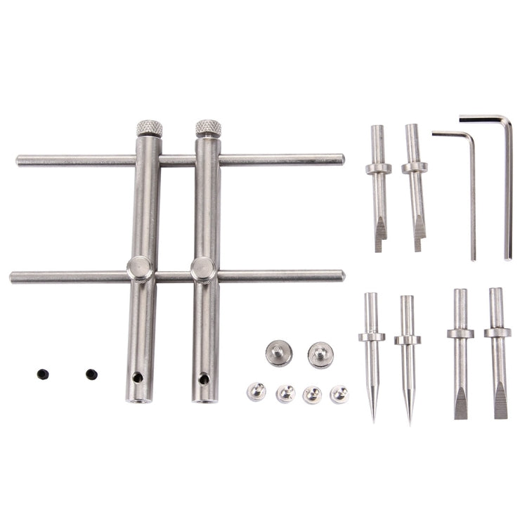 LRT-03 Professional DSLR Camera Lens Stainless Steel Spanner Wrench Open Repair Tool Kit with 3 Pairs of Spare Head