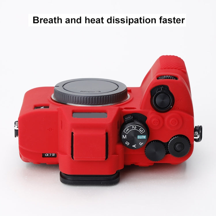 Soft Silicone Protective Case for Sony A7 IV (Red)