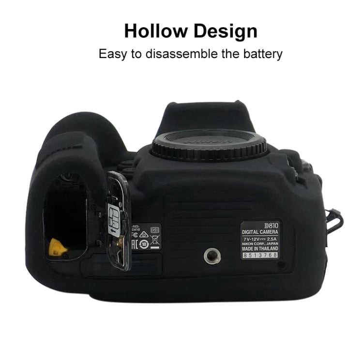 Soft Silicone Protective Case for Nikon D810 (Black) - Protective Case by PMC TechLife | Online Shopping South Africa | PMC TechLife | Buy Now Pay Later Mobicred