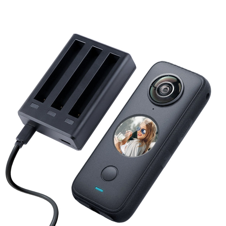 Tri-Slot Batteries Fast Charger for Insta360 One X2(Black) - Others by PMC TechLife | Online Shopping South Africa | PMC TechLife | Buy Now Pay Later Mobicred