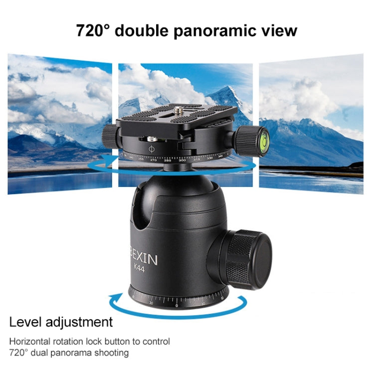 BEXIN RC334 Portable Collapsible Carbon Fiber Camera Tripod with K44 Panoramic BallHead - free shipping - PMC Jewellery - Order now!