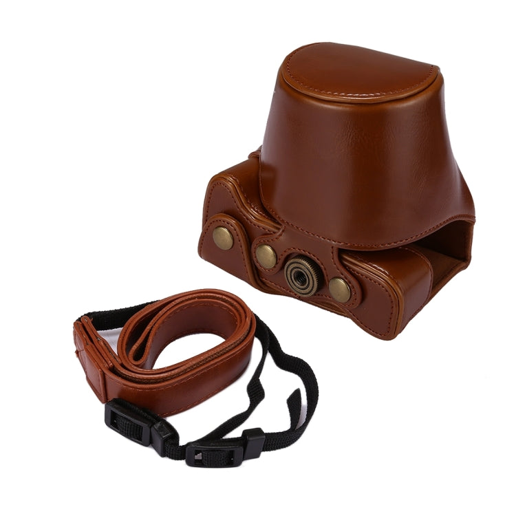 Full Body Camera PU Leather Case Bag with Strap for Canon EOS M6 (Brown) - free shipping - PMC TechLife - Order now!