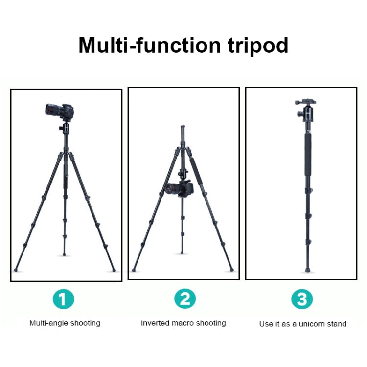 TRIOPO Oubao A-308S Adjustable Portable Aluminum Alloy Tripod with Ball Head for SLR Camera