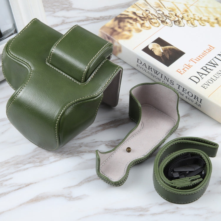 For Nikon Z50 / Z30 Camera Full Body Magnetic Leather Camera Case Bag with Strap (Green) - Leather Bag by PMC TechLife | Online Shopping South Africa | PMC TechLife | Buy Now Pay Later Mobicred