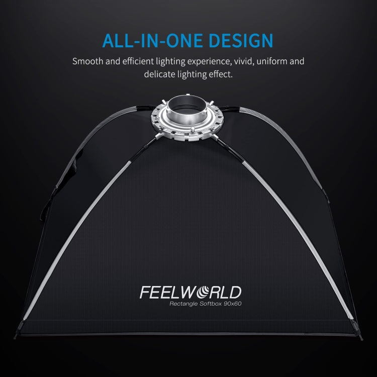 FEELWORLD FSR90 60x90cm Rectangular Softbox Quick Release Bowens Mount Diffuser - free shipping - PMC Jewellery - Order now!