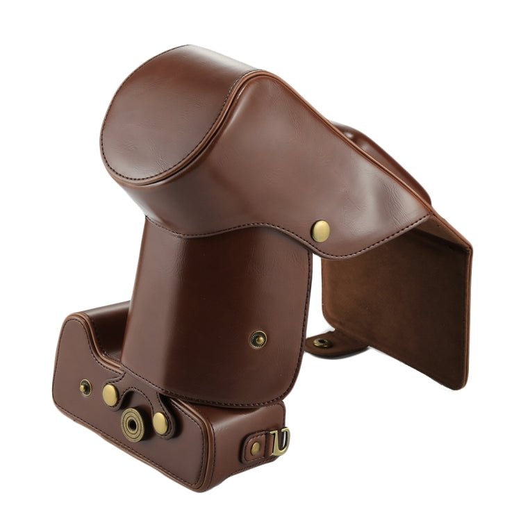 Full Body Camera PU Leather Case Bag for Canon EOS 760D / 750D (18-135mm Lens) (Coffee) - free shipping - PMC TechLife - Order now!