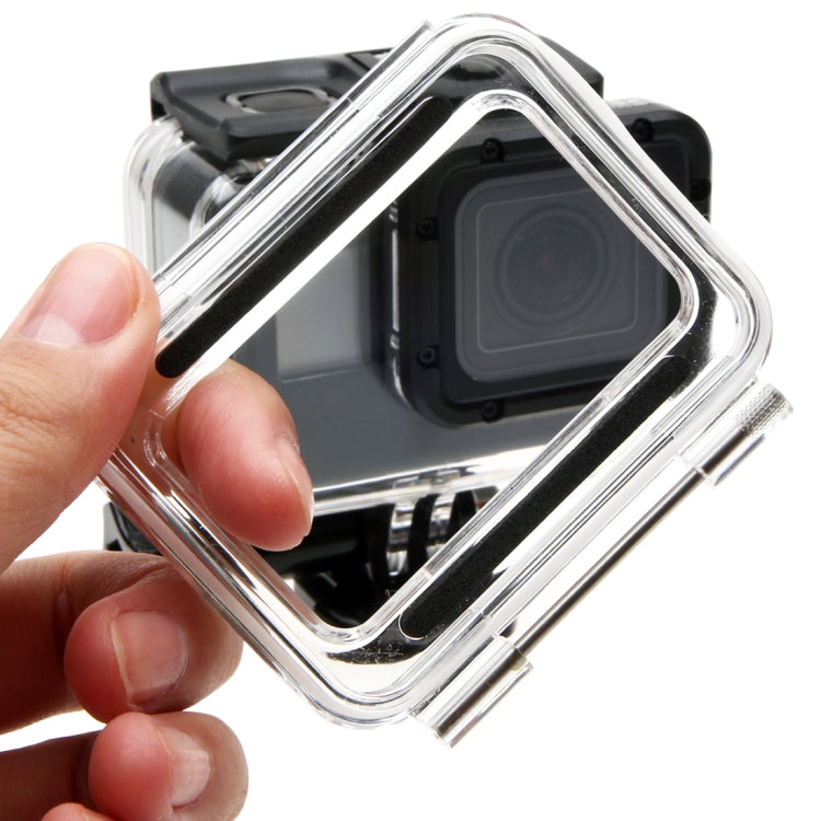 For GoPro NEW HERO /HERO6 /5 30m Water-resistant Housing Protective Case + Hollow Back Cover with Buckle Basic Mount & Screw, No Need to Disassemble Lens(GP413)