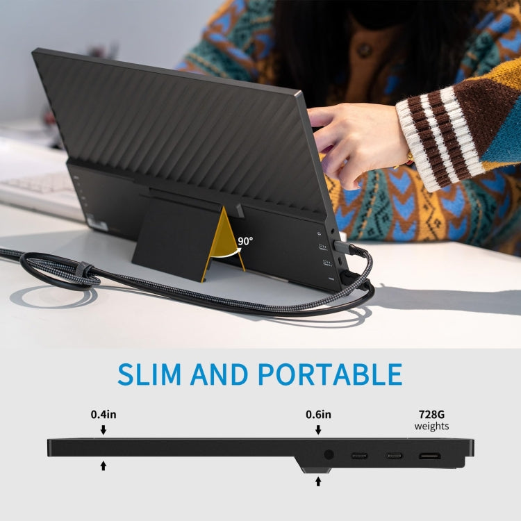 FEELWORLD DH156 15.6 inch Portable External Monitor FHD 1080P USB-C HDMI (Black) - free shipping - PMC Jewellery - Order now!
