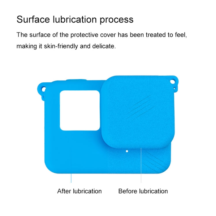 For Insta360 Ace Body Silicone Protective Case with Lens Cap (Blue) - Case & Bags by PMC TechLife | Online Shopping South Africa | PMC TechLife | Buy Now Pay Later Mobicred