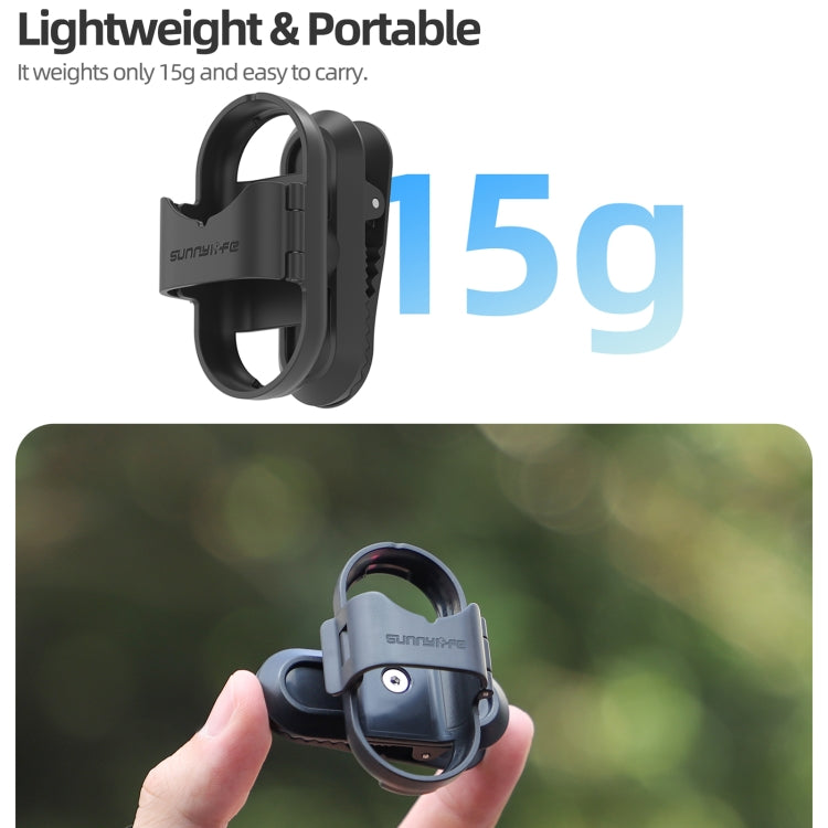 For Insta360 GO3 / GO 3S Sunnylife 360 Degree Rotation Backpack Clip Action Camera Clamp Mount (Black)