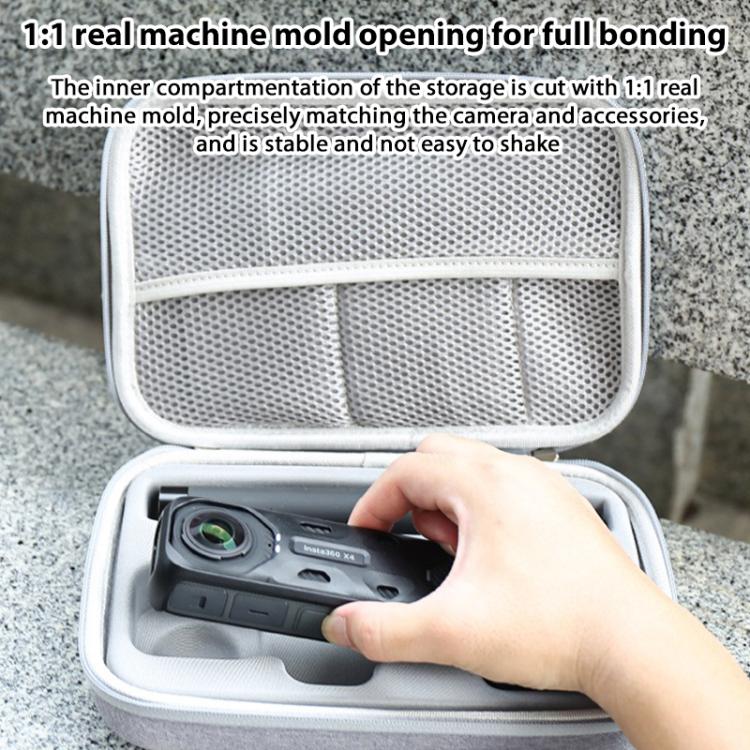 For Insta360 X4 / X5 Carrying Case Portable Storage Bag, Size: 24.2 x 16 x 6.3cm (Grey)