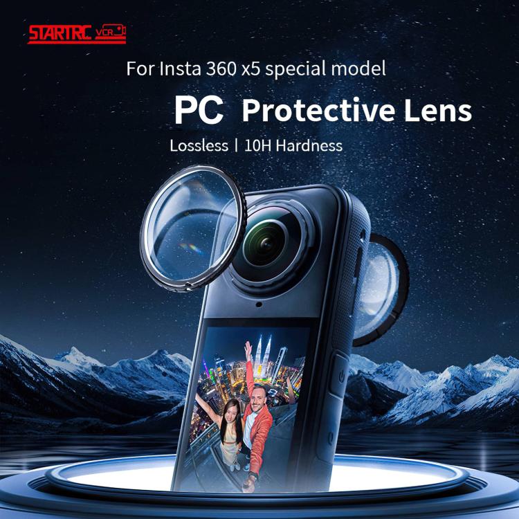 For insta360 X5 STARTRC Swivel Protective Lens Guad PC Lens Cover - free shipping - PMC Jewellery - Order now!