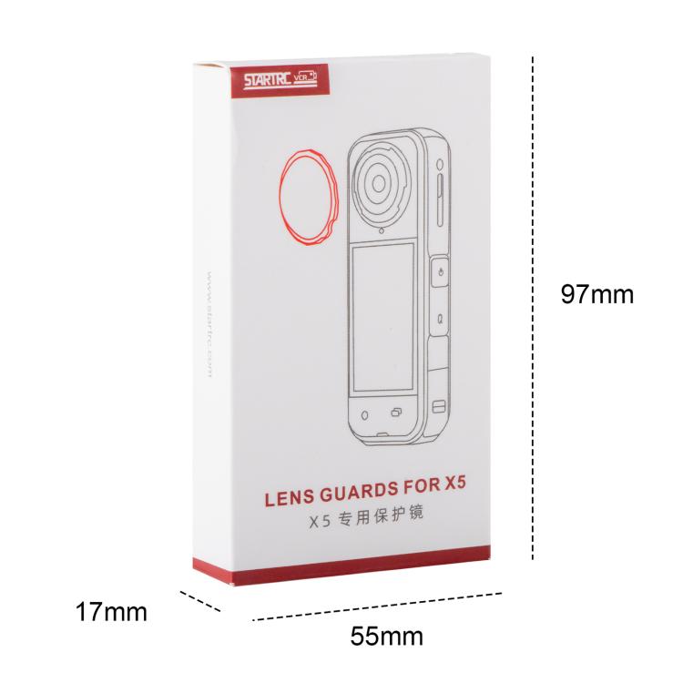 For Insta360 X5 STARTRC Slim Protective Lens Guad PC Lens Cover (Transparent)