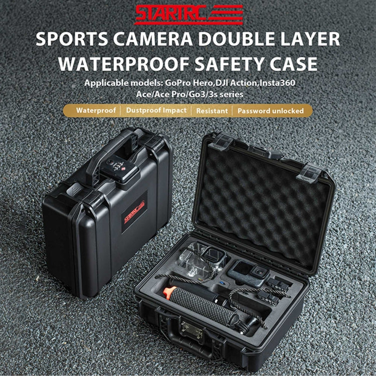 STARTRC DIY Combination Lock Waterproof Dual-layer Suitcase Storage Box (Black) - free shipping - PMC Jewellery - Order now!