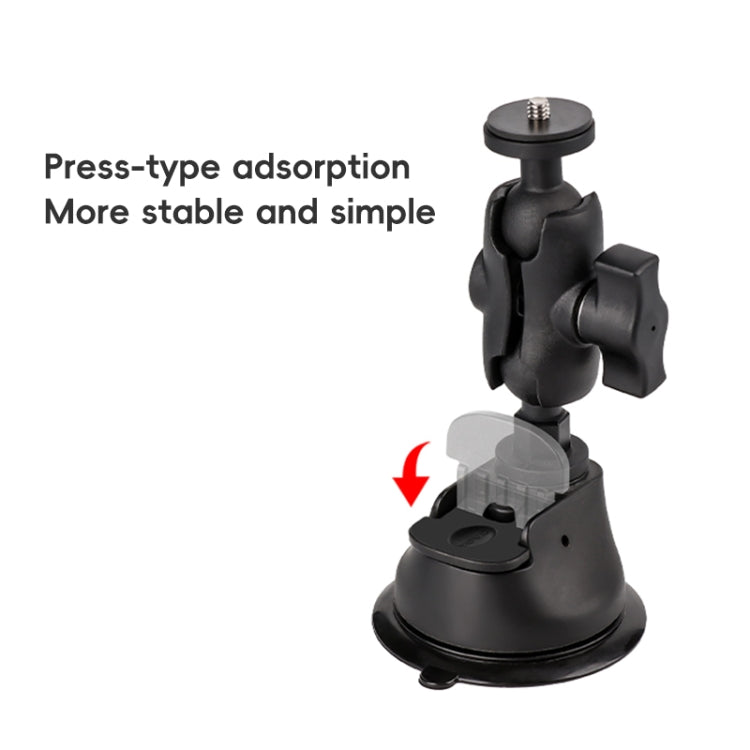 1/4 inch Screw Dual-Leg Suction Cup Mount and 2 x Single-leg Car Suction Cup Mount Crab Clamps Set (Black)