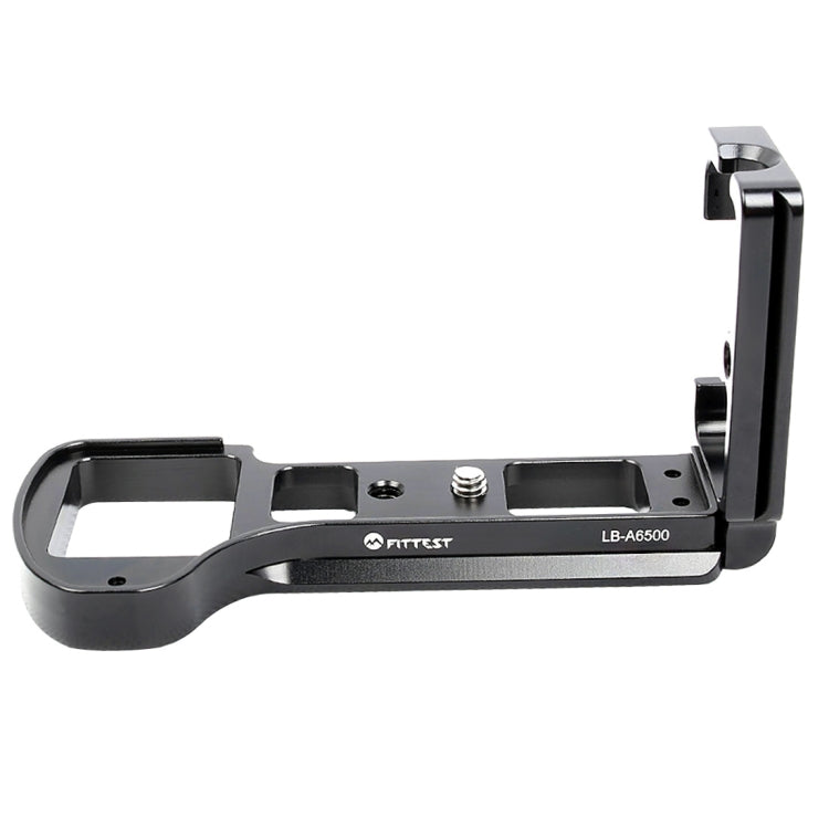 FITTEST LB-A6500 Vertical Shoot Quick Release L Plate Bracket Base Holder for Sony ILCE-6500 (A6500) Camera Metal Ballhead(Black)