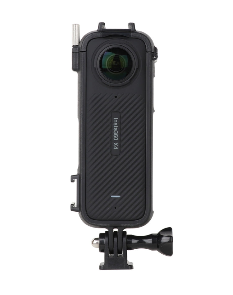For Insta360 X4 Cold Shoe ABS Plastic Protective Frame with Adapter Mount & Screw (Black) - Mount & Holder by PMC TechLife | Online Shopping South Africa | PMC TechLife