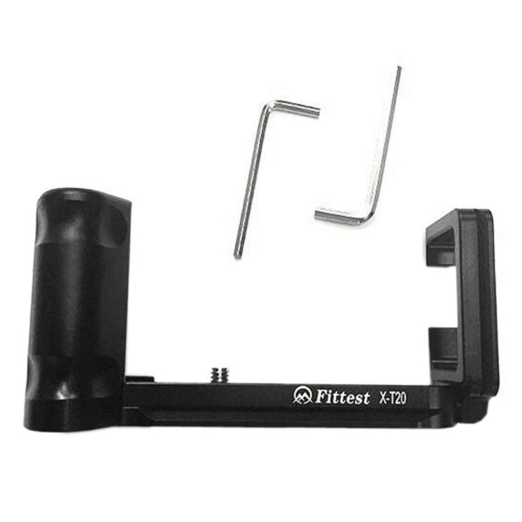 FITTEST X-T20 Vertical Shoot Quick Release L Plate Bracket Base Holder for FUJI X-T20 / X-T10 (Black)