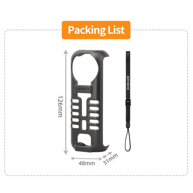 For Insta360 X4 Sunnylife Graphene Case High Thermal Conductivity Protective Case with Hand Strap (Black) - free shipping - PMC TechLife - Order now!