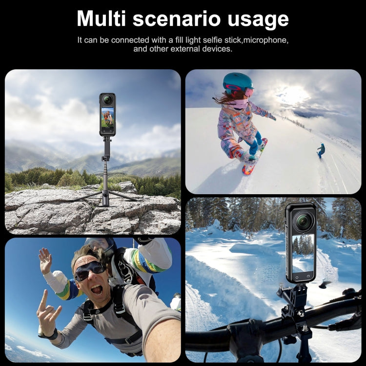 For Insta360 X4 Aluminum Alloy Metal Protective Cage Housing Frame (Black) - free shipping - PMC TechLife - Order now!