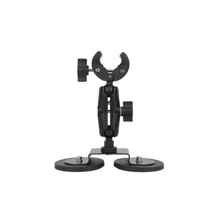 Dual-Leg Magnetic Base Crab Clamp Fixed Mount Holder for GoPro and Other Action Cameras (Black)