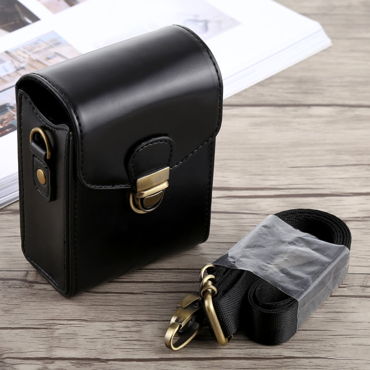 Full Body Camera Buckle Lock PU Leather Case Bag with Hand Strap & Neck Strap for Canon G7X II / G9X Mark II, Sony RX100 / M2(Black) - free shipping - PMC TechLife - Order now!