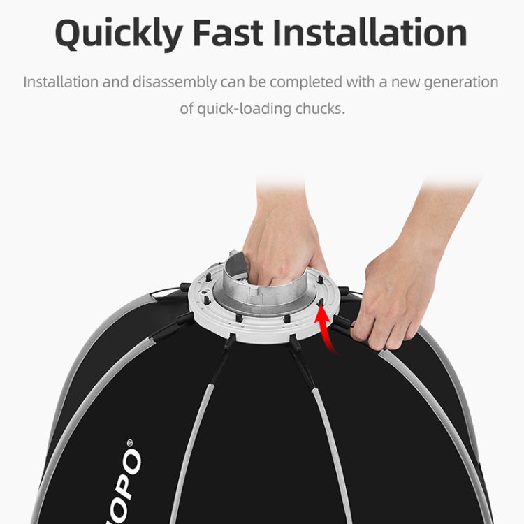 TRIOPO K65 65cm Speedlite Flash Octagon Parabolic Softbox Bowens Mount Diffuser for Speedlite - free shipping - PMC Jewellery - Order now!