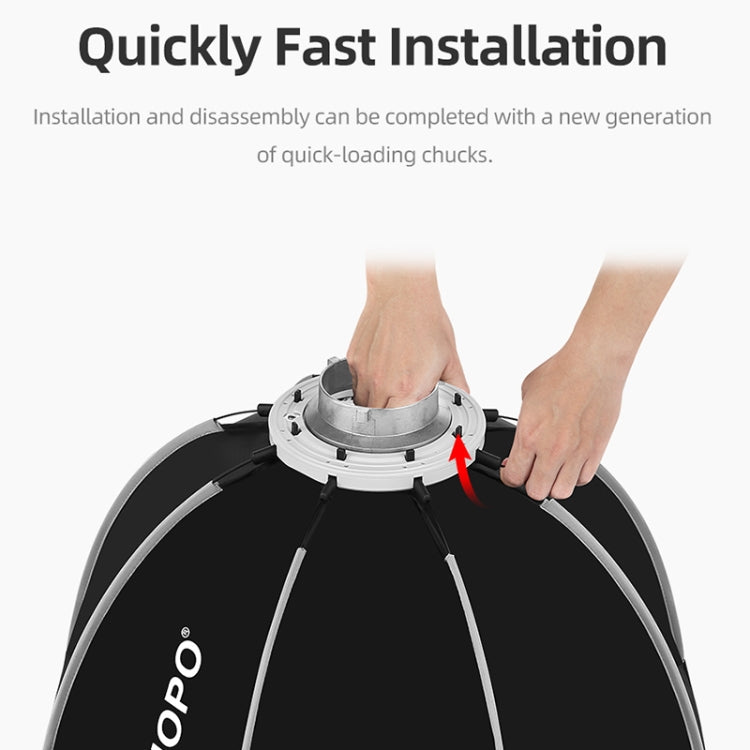 TRIOPO K90 90cm Speedlite Flash Octagon Parabolic Softbox Bowens Mount Diffuser for Speedlite - free shipping - PMC Jewellery - Order now!