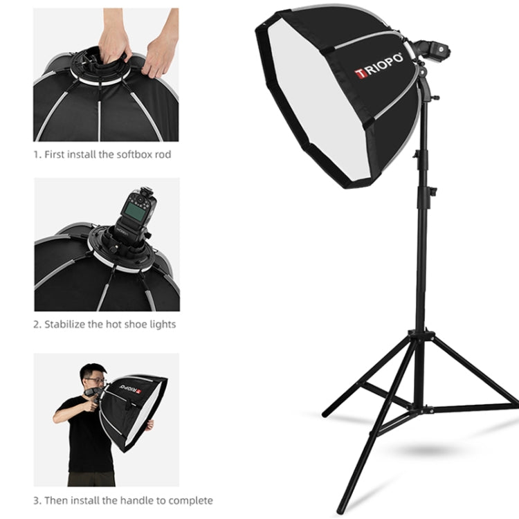 TRIOPO KS55 55cm Speedlite Flash Octagon Parabolic Softbox Diffuser with Bracket Mount Handle - free shipping - PMC Jewellery - Order now!