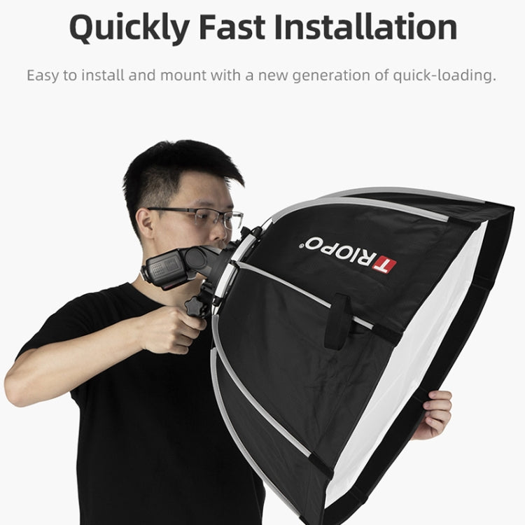 TRIOPO KS55 55cm Speedlite Flash Octagon Parabolic Softbox Diffuser with Bracket Mount Handle - free shipping - PMC Jewellery - Order now!