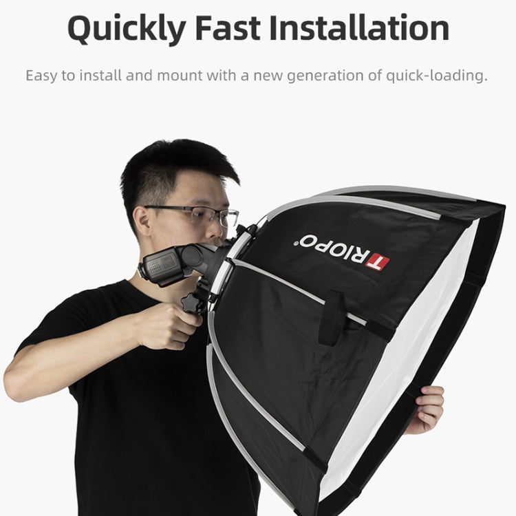 TRIOPO KS65 65cm Speedlite Flash Octagon Parabolic Softbox Diffuser with Bracket Mount Handle for Speedlite - free shipping - PMC Jewellery - Order now!