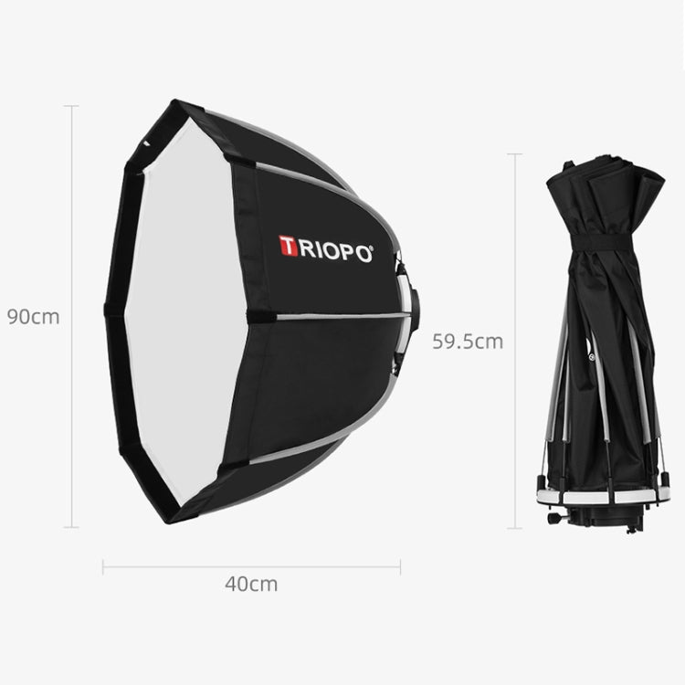 TRIOPO KS90 90cm Dome Speedlite Flash Octagon Parabolic Softbox Diffuser with Bracket Mount Handle for Speedlite - free shipping - PMC Jewellery - Order now!