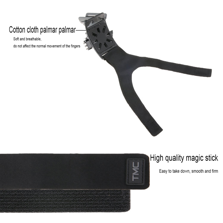 GP278 3 in 1 Hand Wrist Arm Leg Straps 360-degree Rotation Mount for GoPro, Insta360, DJI and Other Action Cameras(Black) - Wrist Strap by PMC Jewellery | Online Shopping South Africa | PMC Jewellery | Buy Now Pay Later Mobicred