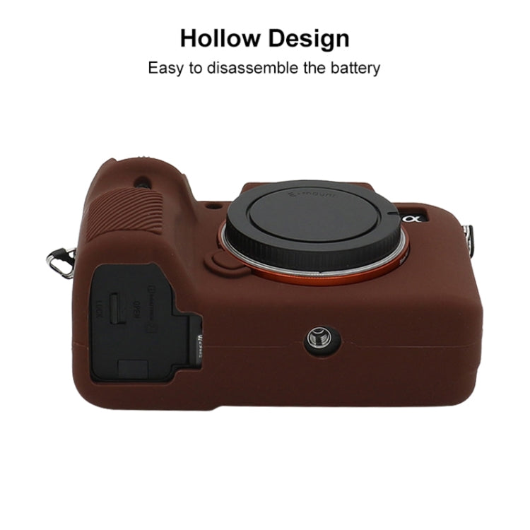 For Sony A7 III / ILCE-7M3 / A7R III Soft Silicone Protective Case(Coffee) - Protective Case by PMC TechLife | Online Shopping South Africa | PMC TechLife | Buy Now Pay Later Mobicred