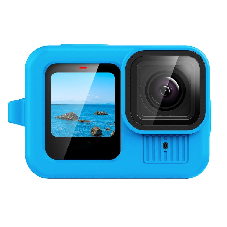 For GoPro HERO13 Black Silicone Protective Case Cover with Wrist Strap & Lens Cover (Blue) - free shipping - PMC Jewellery - Order now!