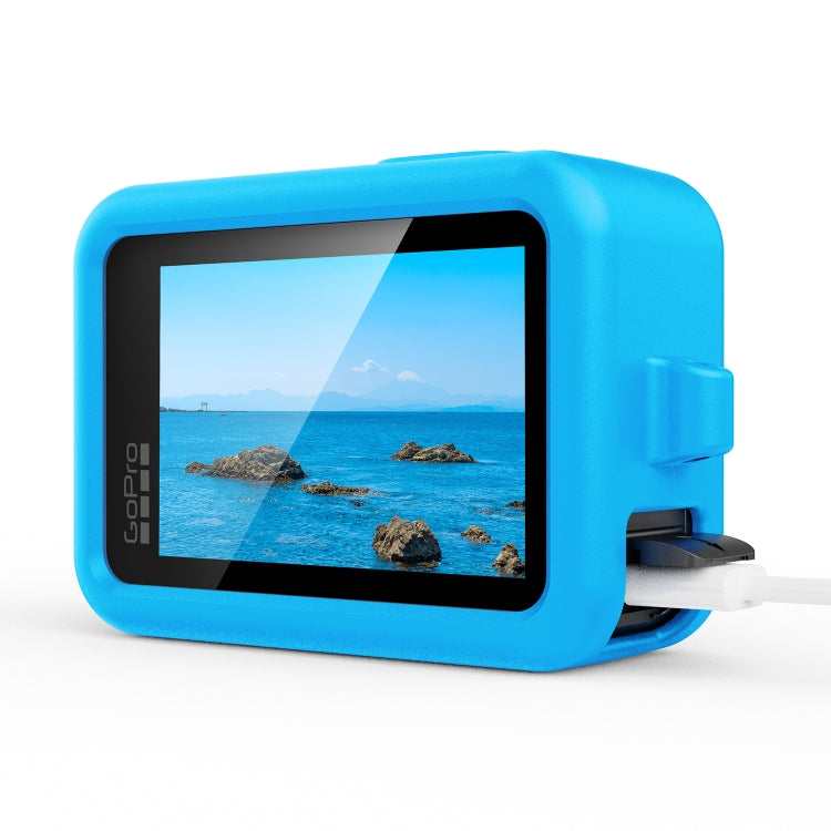 For GoPro HERO13 Black Silicone Protective Case Cover with Wrist Strap & Lens Cover (Blue) - free shipping - PMC Jewellery - Order now!