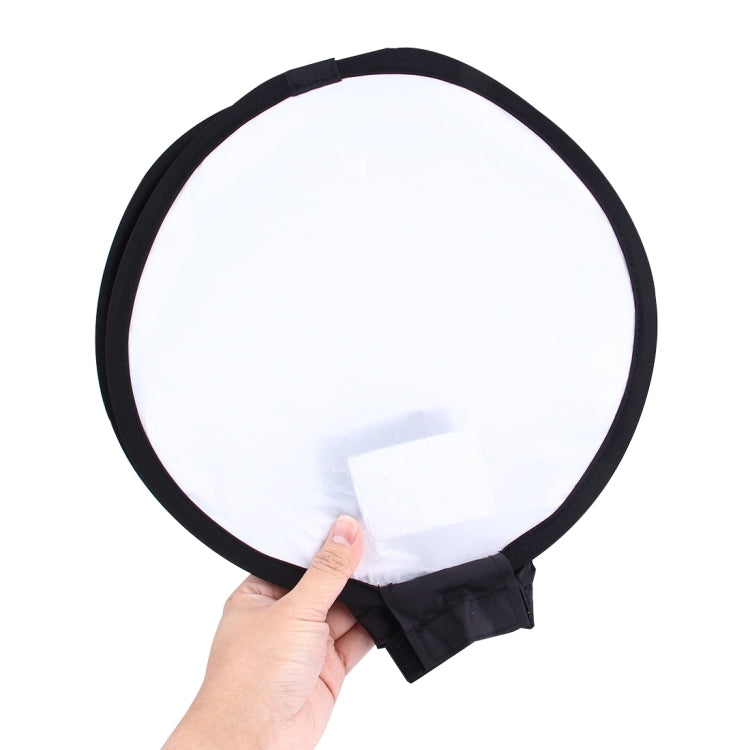 30cm Universal Round Style Flash Folding Soft Box, Without Flash Light Holder(Black + White) - free shipping - PMC Jewellery - Order now!